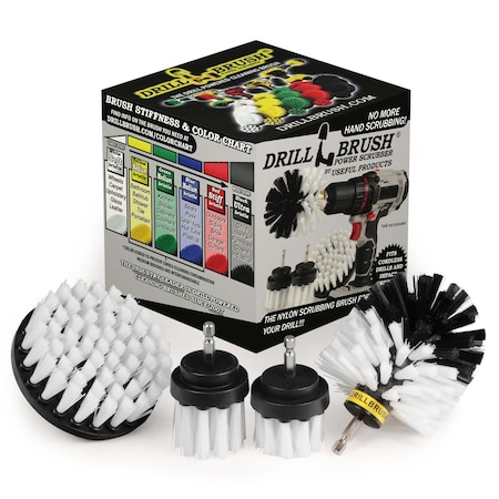 Drill Brush Power Scrubber By Useful Products 5 in W 5 in L Brush, White W-42OS-2L-QC-DB
